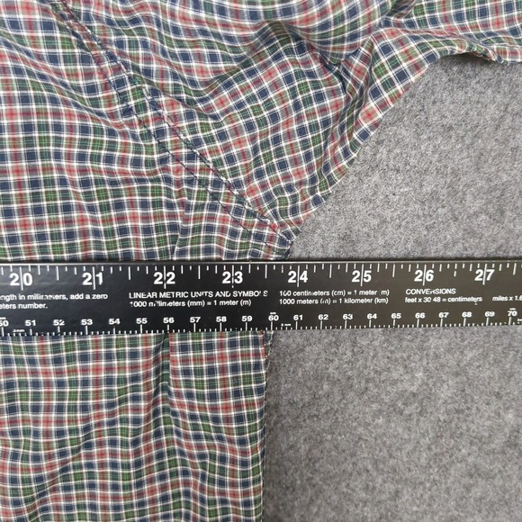 Old Navy Men's Plaid Long Sleeve Button Down Shirt Large Made in Indonesia - Picture 6 of 8